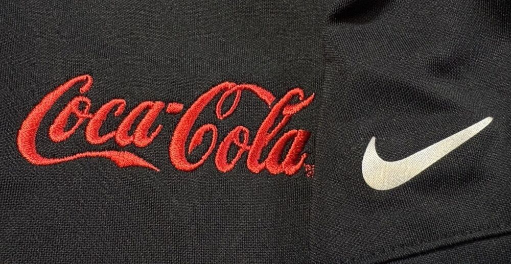 Nike Golf COCA COLA Dri-Fit Stay Cool Polo Womens XL Black 5 Button NEW w/TAGS